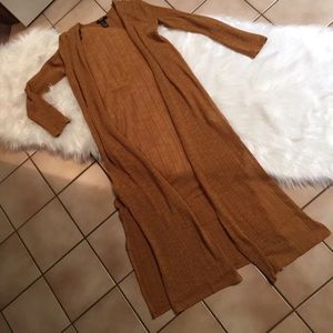 mustard yellow duster cardigan small